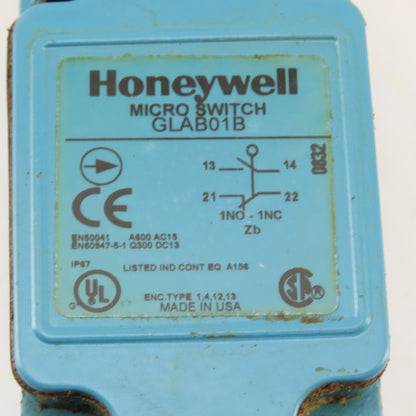 Honeywell GLAB01B 1NO/1NC Micro Limit Switch 600V Plunger