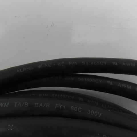 Alpha Wire S61403CY 20AWG 3 Pair 300V Braid Shielded Multi-Conductor Cable 32'