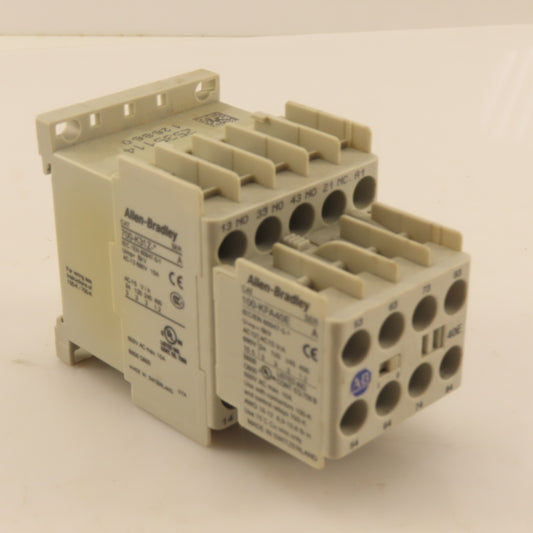 Allen Bradley 700-K31Z 100-KFA40E Contactor Relay W/ Auxiliary Block 24VDC Coil