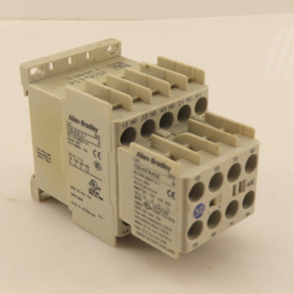 Allen Bradley 700-K31Z 100-KFA40E Contactor Relay W/ Auxiliary Block 24VDC Coil