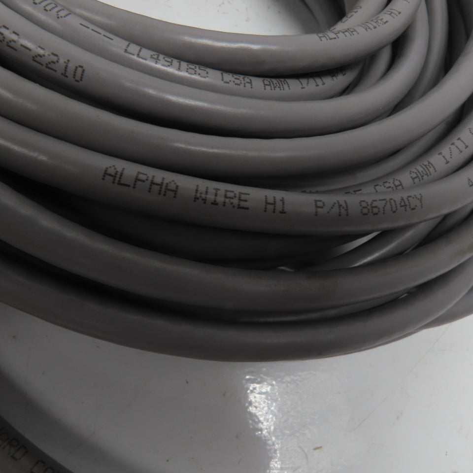 Alpha Wire 86704CY 22AWG 4 Pair 300V Shielded Xtraguard Flex Data Cable 47'