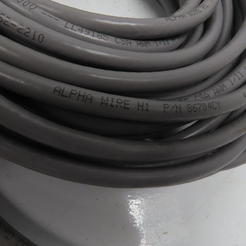 Alpha Wire 86704CY 22AWG 4 Pair 300V Shielded Xtraguard Flex Data Cable 47'
