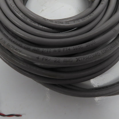 Alpha Wire 86704CY 22AWG 4 Pair 300V Shielded Xtraguard Flex Data Cable 47'