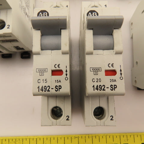 Allen Bradley 1492-SP Circuit Breaker 2, 4, 6, 10, 15, 20A Mixed Lot 12
