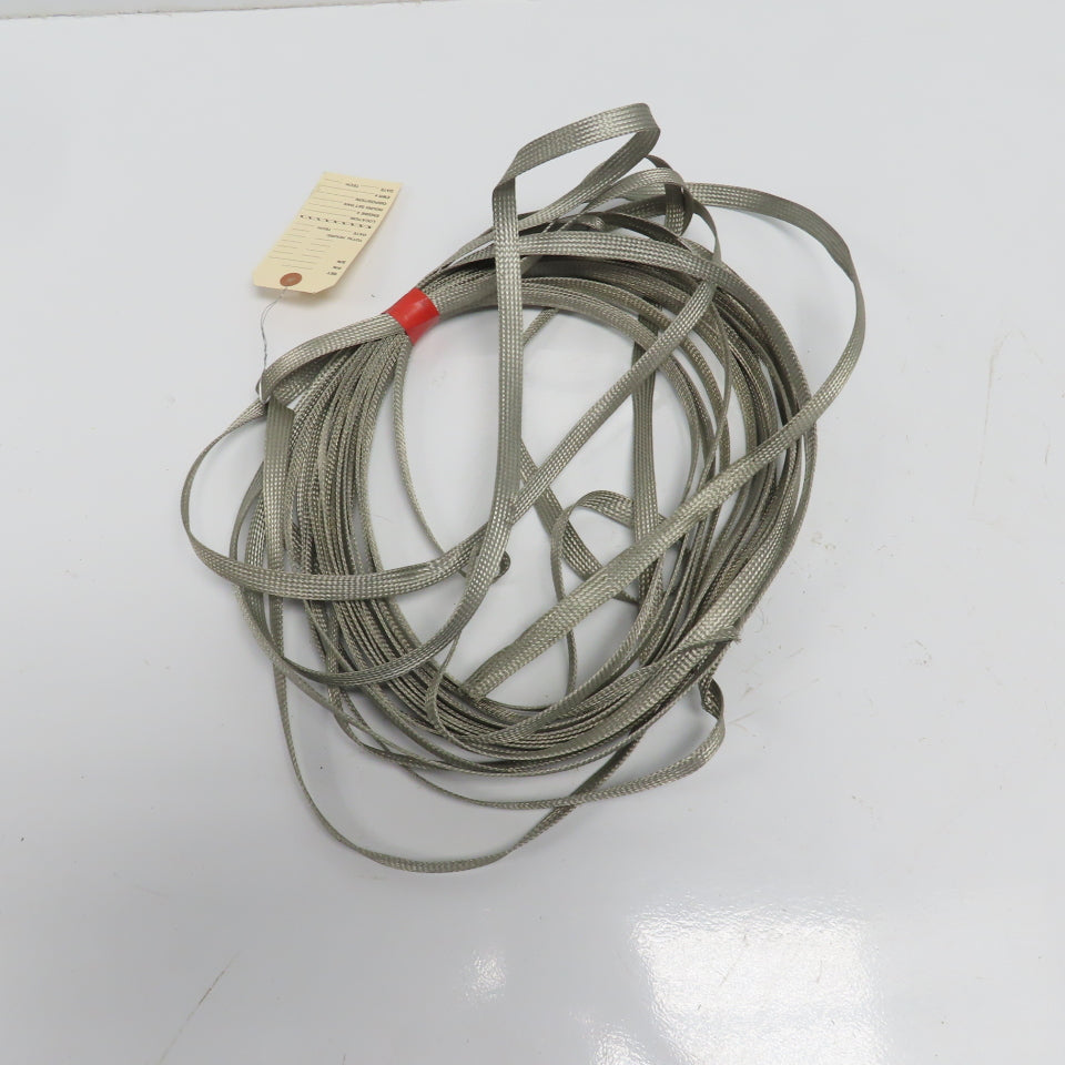 1/2" Wide Flat Braided Tinned Copper Grounding Sleeve 60'