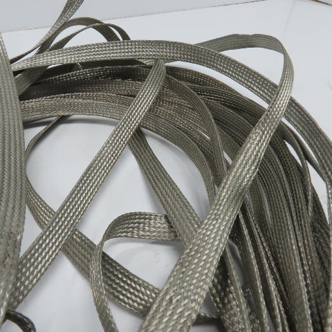 1/2" Wide Flat Braided Tinned Copper Grounding Sleeve 60'