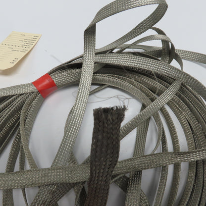 1/2" Wide Flat Braided Tinned Copper Grounding Sleeve 60'