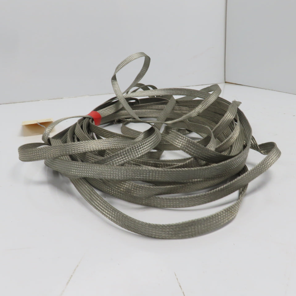 1/2" Wide Flat Braided Tinned Copper Grounding Sleeve 60'