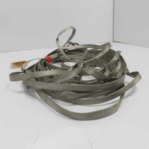 1/2" Wide Flat Braided Tinned Copper Grounding Sleeve 60'