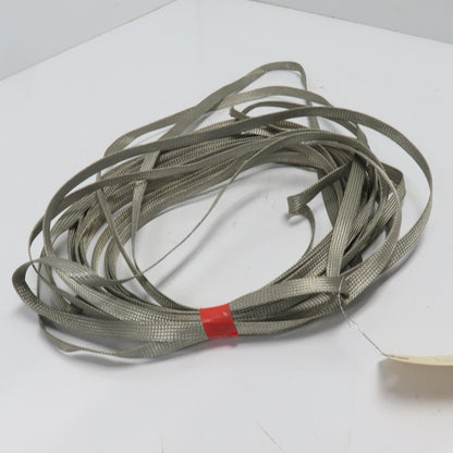 1/2" Wide Flat Braided Tinned Copper Grounding Sleeve 60'