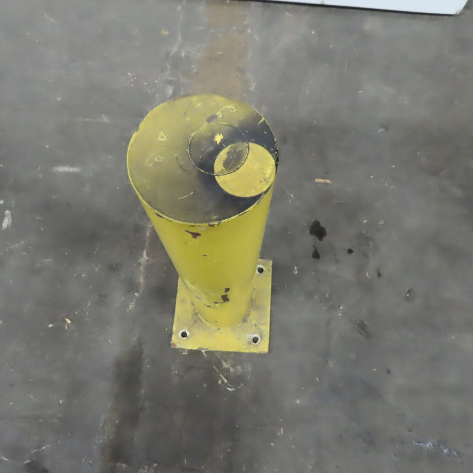 6-3/4" OD x 36" Tall 12" x 12" Base Floor Mount Guard Column Post Safety Yellow