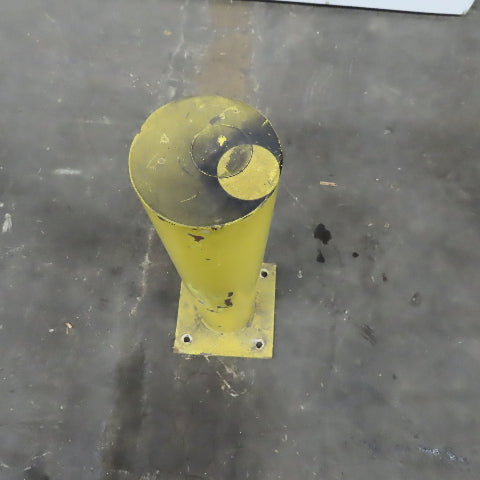 6-3/4" OD x 36" Tall 12" x 12" Base Floor Mount Guard Column Post Safety Yellow