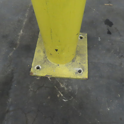 6-3/4" OD x 36" Tall 12" x 12" Base Floor Mount Guard Column Post Safety Yellow