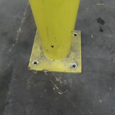 6-3/4" OD x 36" Tall 12" x 12" Base Floor Mount Guard Column Post Safety Yellow