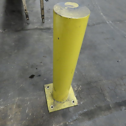 6-3/4" OD x 36" Tall 12" x 12" Base Floor Mount Guard Column Post Safety Yellow