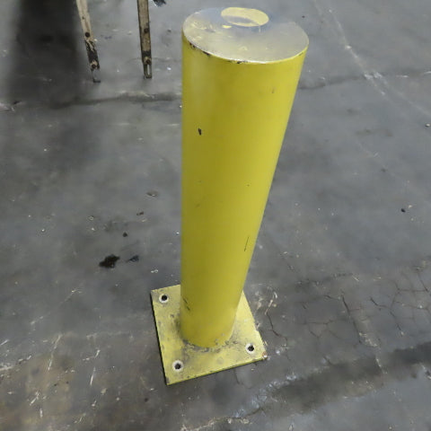 6-3/4" OD x 36" Tall 12" x 12" Base Floor Mount Guard Column Post Safety Yellow