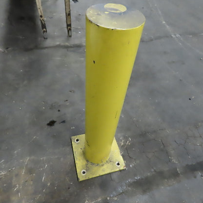 6-3/4" OD x 36" Tall 12" x 12" Base Floor Mount Guard Column Post Safety Yellow