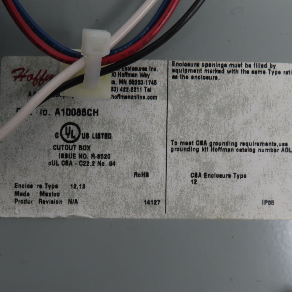 ID Technology 10"x8"x6" Electrical Enclosure W/PS-65-R16VAI Power Supply