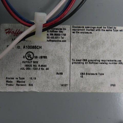 ID Technology 10"x8"x6" Electrical Enclosure W/PS-65-R16VAI Power Supply