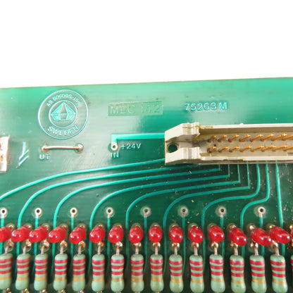 AB Bofors-UVA 75263M 32 Position Ribbon Cable Interface W/ Resistors Indicators