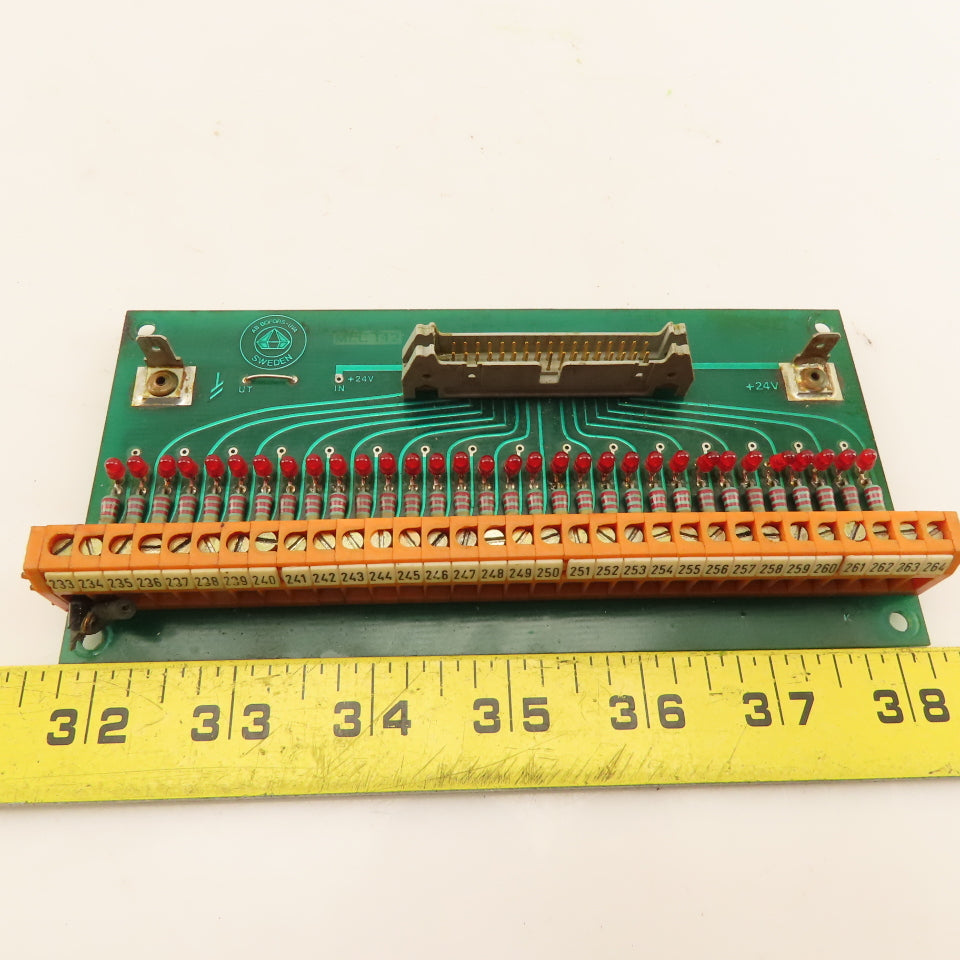 AB Bofors-UVA 75263M 32 Position Ribbon Cable Interface W/ Resistors Indicators
