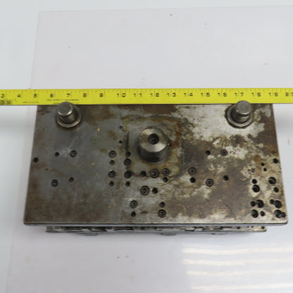 2 Post Punch Press Die Set/Shoe 7-7/8" FB x 14" W 5-5/8" Throat