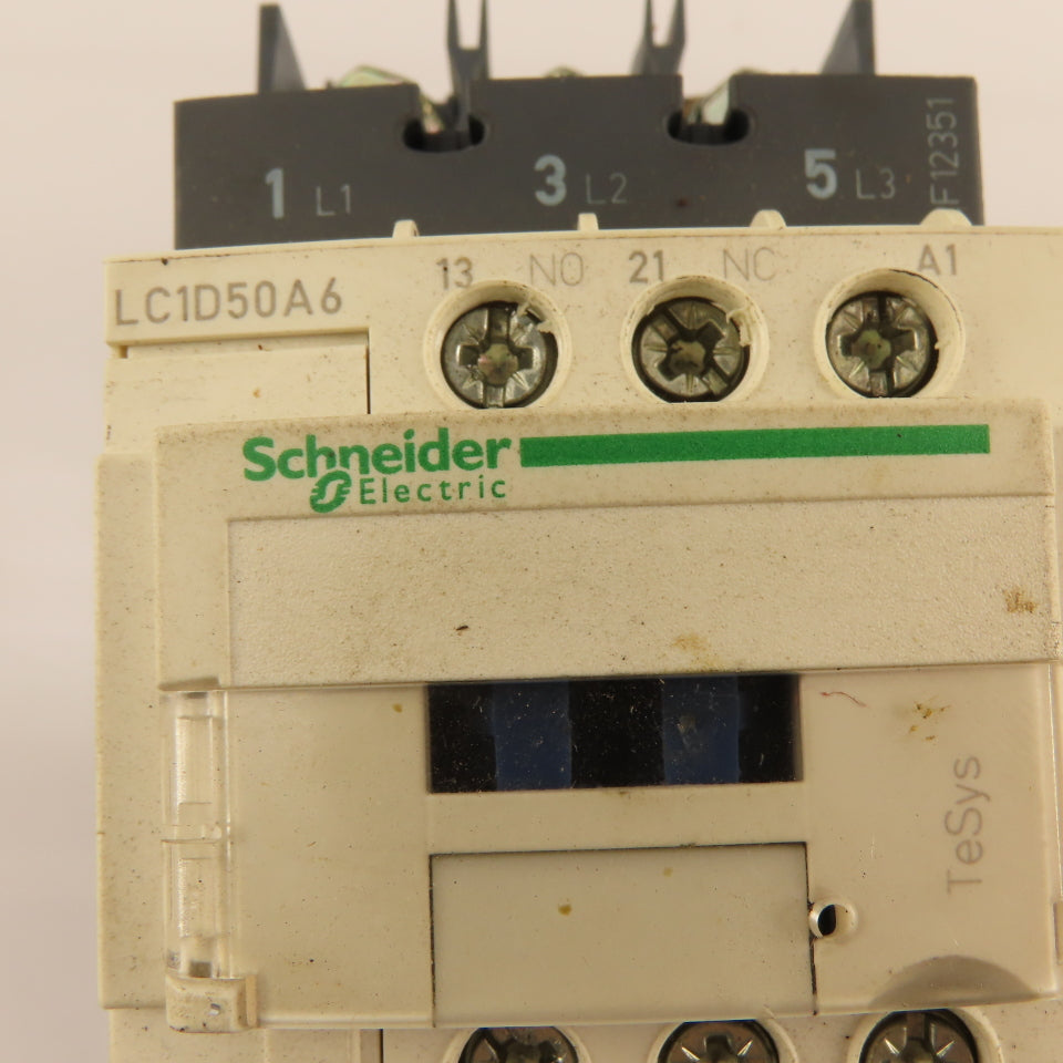Schneider LC1D50A6 600V 40Hp 3Ph Contactor 120 Coil
