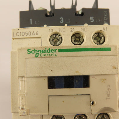 Schneider LC1D50A6 600V 40Hp 3Ph Contactor 120 Coil
