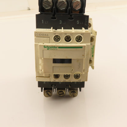 Schneider LC1D50A6 600V 40Hp 3Ph Contactor 120 Coil