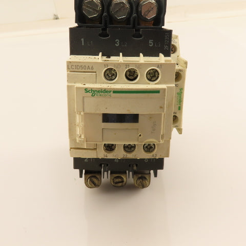 Schneider LC1D50A6 600V 40Hp 3Ph Contactor 120 Coil