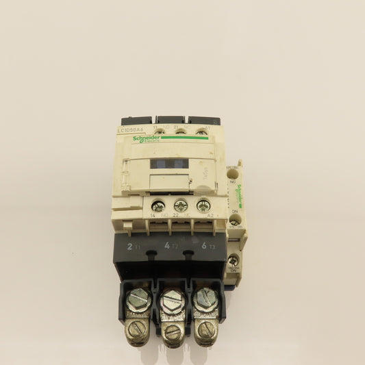 Schneider LC1D50A6 600V 40Hp 3Ph Contactor 120 Coil
