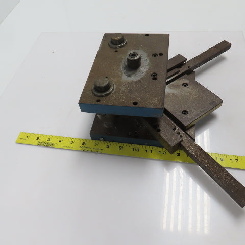 2 Post Punch Press Die Set/Shoe 5-1/2" FB x 8" W 3-1/2" Throat