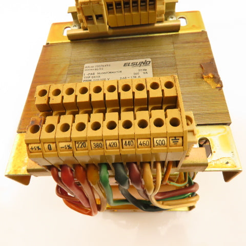 Elsund 70076495 Type BBXB 220-500V Pri 6/220V Sec 560VA 50Hz Transformer