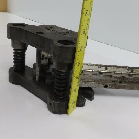 2 Post Punch Press Die Set/Shoe 3-5/8" FB x 4-1/8" W 2-3/4" Throat