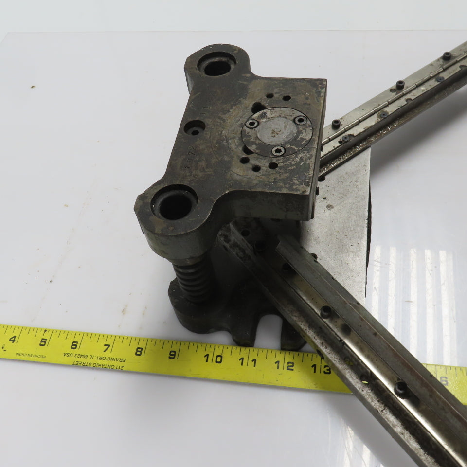 2 Post Punch Press Die Set/Shoe 3-5/8" FB x 4-1/8" W 2-3/4" Throat