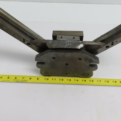 2 Post Punch Press Die Set/Shoe 3-5/8" FB x 4-1/8" W 2-3/4" Throat