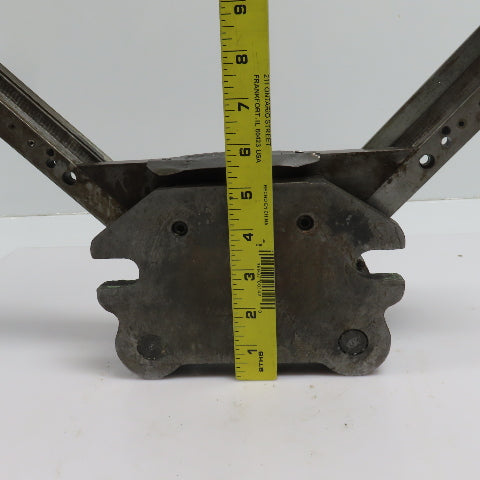 2 Post Punch Press Die Set/Shoe 3-5/8" FB x 4-1/8" W 2-3/4" Throat