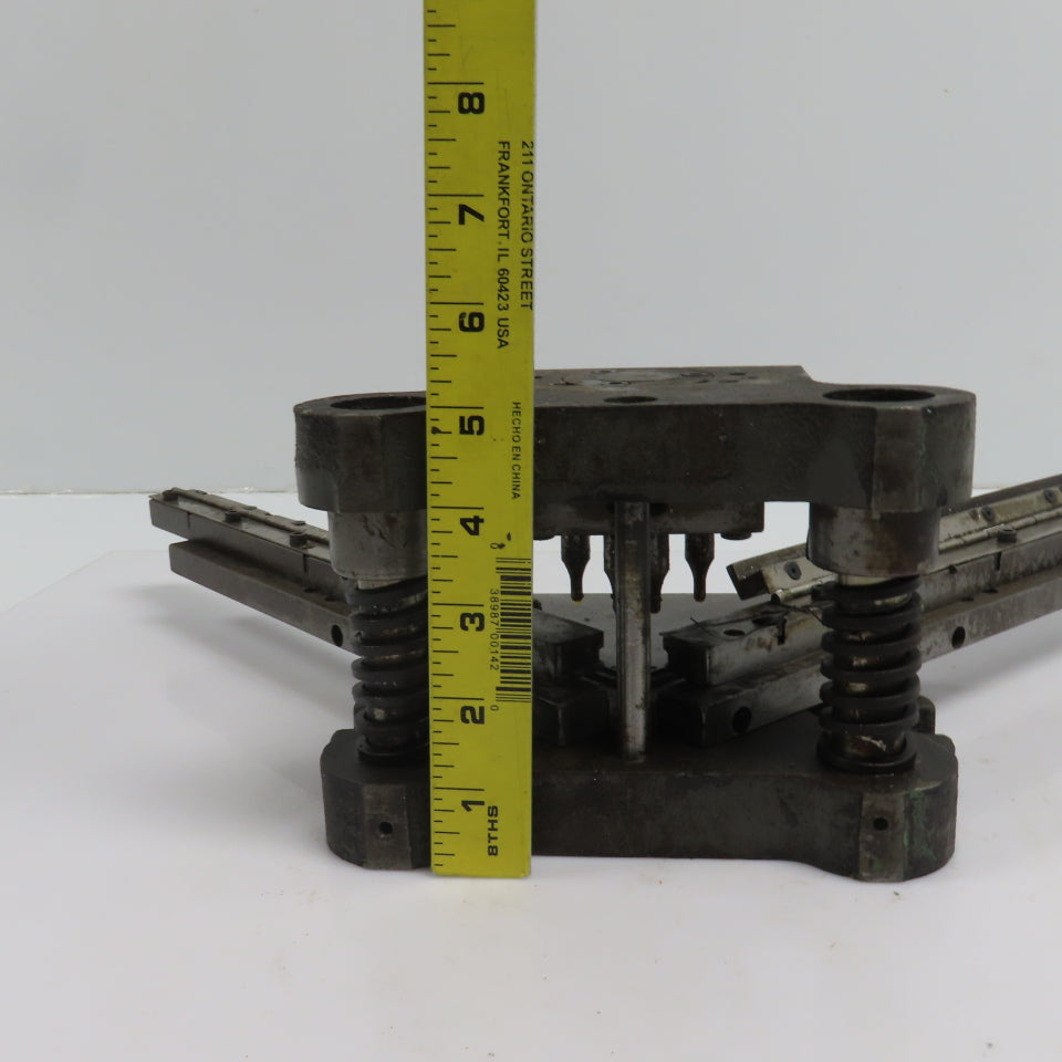 2 Post Punch Press Die Set/Shoe 3-5/8" FB x 4-1/8" W 2-3/4" Throat