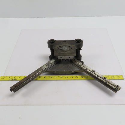 2 Post Punch Press Die Set/Shoe 3-5/8" FB x 4-1/8" W 2-3/4" Throat