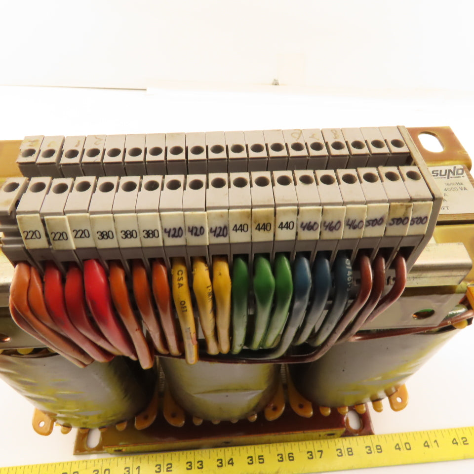 Elsund 71650328 Type BBCB 380-500V Pri 220V Sec 3Ph 4000VA Transformer