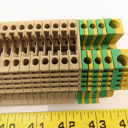 Weidmuller WDU2.5 Single Pole Feed Thru Wire Terminal Block Din Rail Lot Of 77