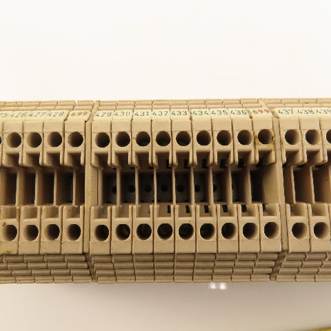 Weidmuller WDU2.5 Single Pole Feed Thru Wire Terminal Block Din Rail Lot Of 77