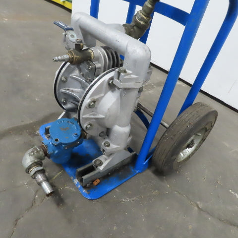 Versamatic E1AA2R229A 1" Air Operated Diaphragm Pump Oil Filter Cart Oil Recycle