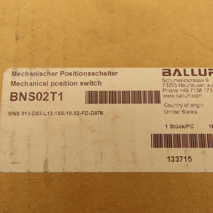 Balluff BNS02T1 3 Position Roller Plunger Limit Switch