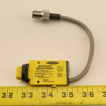 Banner SM2A31RQDP Photoelectric Retroreflective Sensor Receiver 24-240VAC