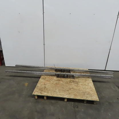 NSK LGY55 Linear Guide Rail W/ (2) Bearings 103-5/16" Long Lot of 2