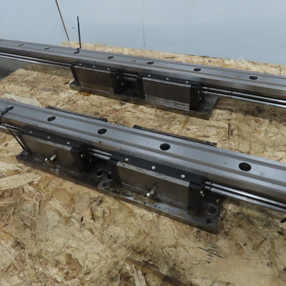 NSK LGY55 Linear Guide Rail W/ (2) Bearings 103-5/16" Long Lot of 2