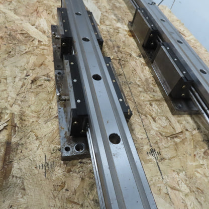 NSK LGY55 Linear Guide Rail W/ (2) Bearings 103-5/16" Long Lot of 2
