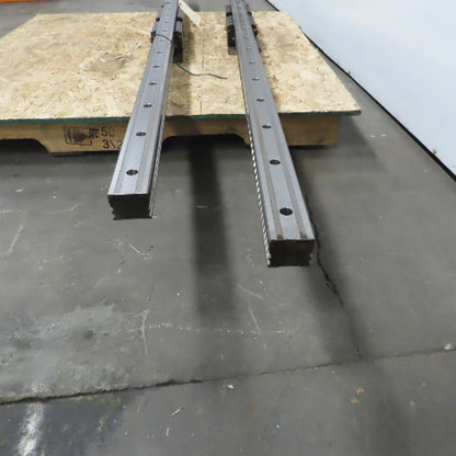 NSK LGY55 Linear Guide Rail W/ (2) Bearings 103-5/16" Long Lot of 2