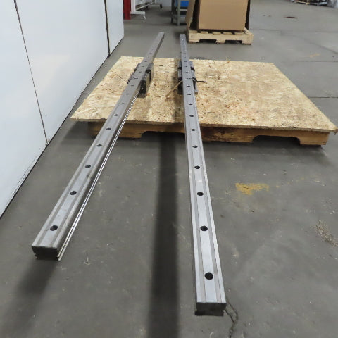 NSK LGY55 Linear Guide Rail W/ (2) Bearings 103-5/16" Long Lot of 2